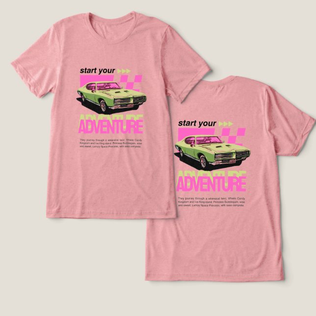 Camiseta Comece Sua Aventura (Design Frente e Verso)