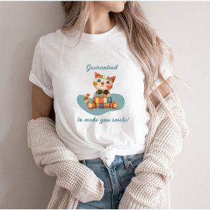 Camiseta Começo Colorido de Conversação de Gatos Felizes