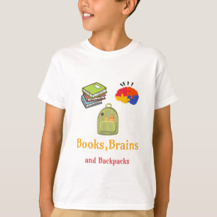 Camiseta Começo Da Escola De Cérebros E Mochilas