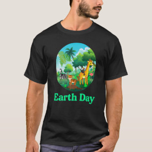 Camiseta Começo Do Dia Da Terra Sobre Proteção Ambiental E