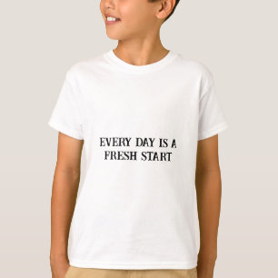 Camiseta Começo novo todos os dias - Teto encorajador para