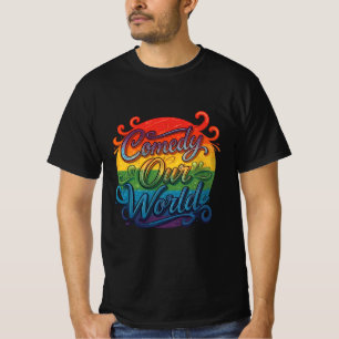 Camiseta Comédia: A Solução Mundial - Diversão Gráfica da C