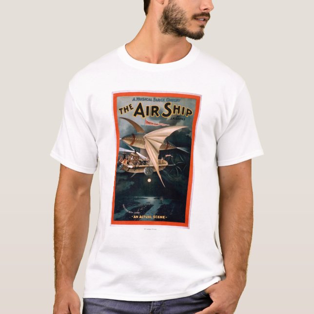Camiseta Comédia de farsa musical, o teatro do navio do ar (Frente)