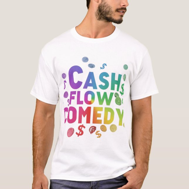 Camiseta Comédia de Fluxo de Caixa: Rindo até o Banco (Frente)