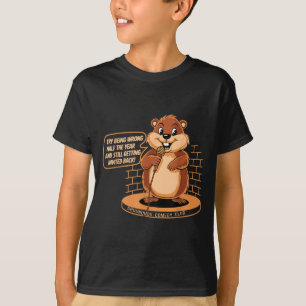 Camiseta Comédia do Dia da Marmota Stand-up Clima Sarcasmo