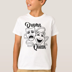Camiseta Comédia E Teatro Tragédia Máscara O Drama Rainha N