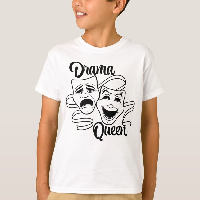 Camiseta Comédia E Teatro Tragédia Máscara O Drama Rainha N (Frente)