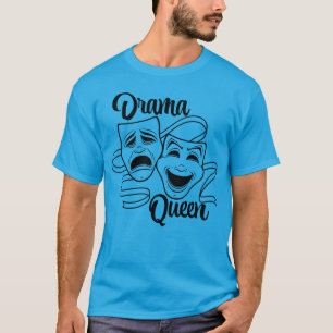 Camiseta Comédia E Teatro Tragédia Máscara O Drama Rainha N