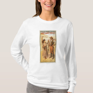 Camiseta Comédia perdida da fuga - pesca da mulher