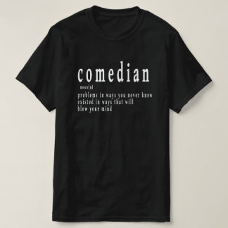 Camiseta Comediante, colega de trabalho, profissão, históri