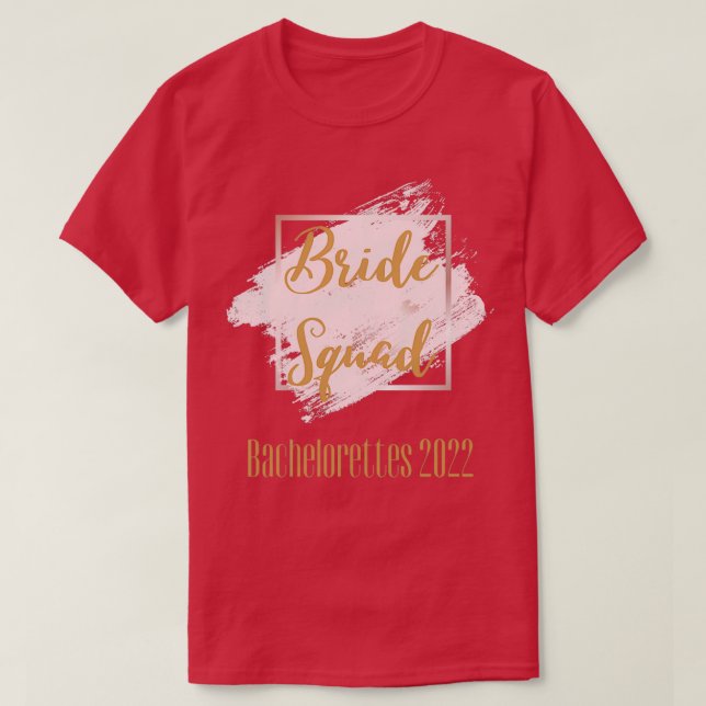 Camiseta Comemoração da Festa de solteira de Bride Squad 20 (Frente do Design)