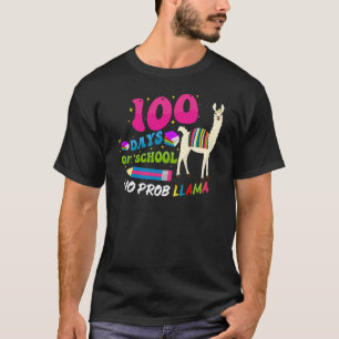 Camiseta Comemoração de 100 Dias de Aula NoProb Llama Profe