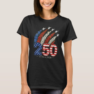Camiseta Comemoração de 250 anos Floral Jet Fighter Patriót