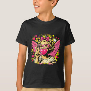 Camiseta Comemoração do Dia dos Namorados Cute Cupido Coraç