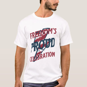 Camiseta Comemoração orgulhosa da liberdade