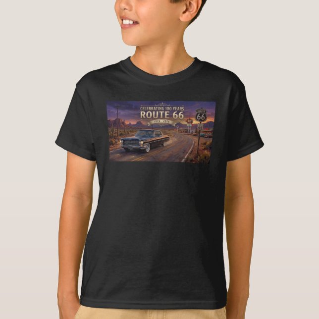 Camiseta Comemorando 100 Anos: Rota 66  (Frente)