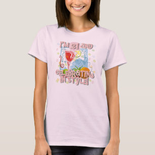 Camiseta Comemorando 21 no estilo