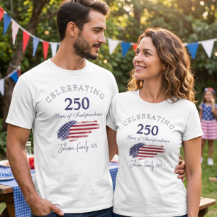 Camiseta Comemorando 250 Anos de Independência 4 de Julho 