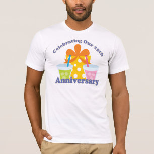 Camiseta Comemorando nosso 25o presente do aniversário