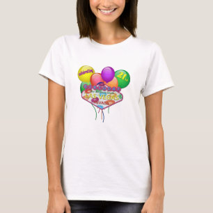 Camiseta comemorando o aniversário de 21 anos no t-shirt d