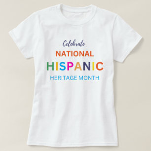 Camiseta comemorando o mês da herança hispânica, hisp nacio
