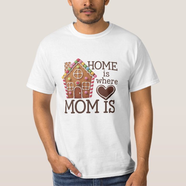 Camiseta Comemorar Mães com Arte Única (Frente)