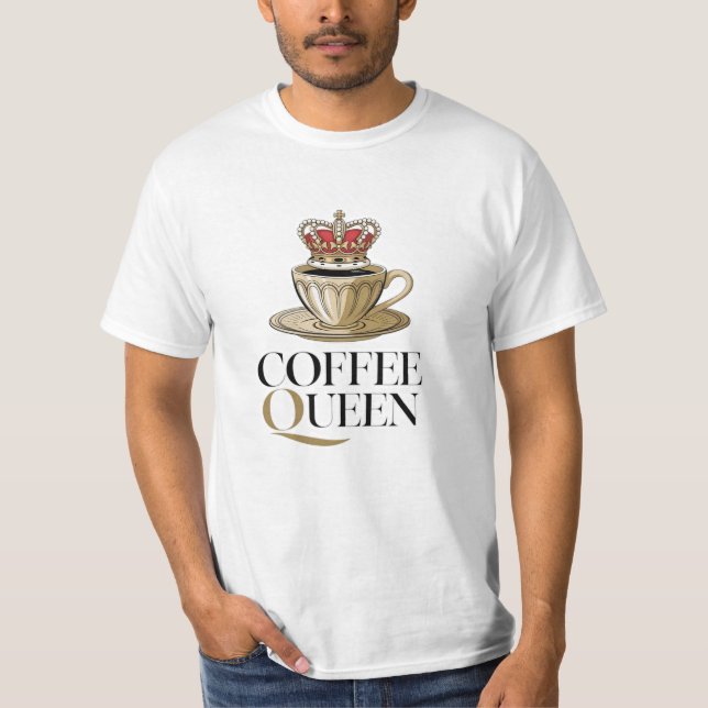Camiseta Comemorar manhãs com Designs de café (Frente)