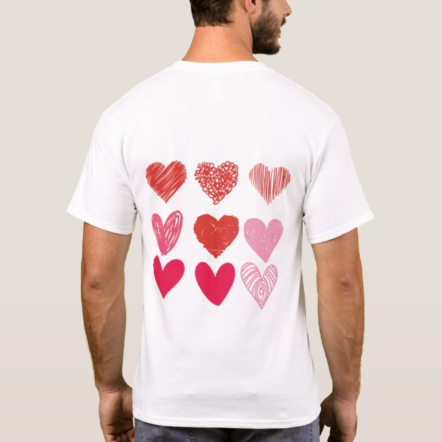 Camiseta Comemorar o amor pelo Dia de os namorados (Verso)
