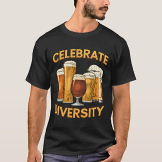 Camiseta Comemorar o Bebendo de Cerveja do Artesanato de Di
