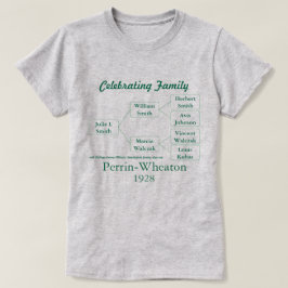 Camiseta comemorativa de nome de grupo e 3 geraçõe