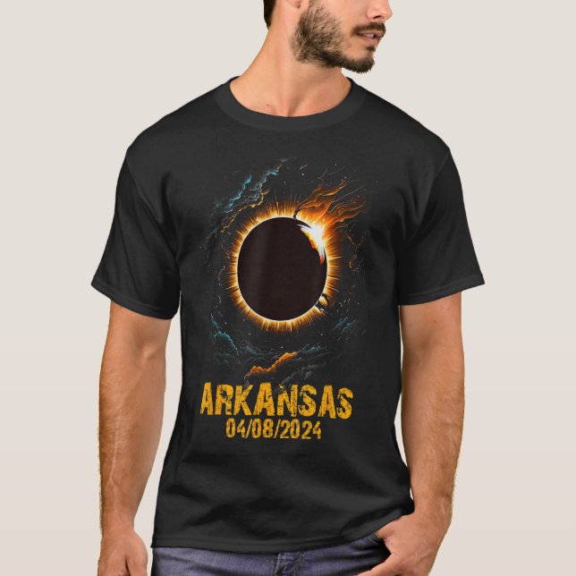Camiseta Comemorativa do Eclipse em 8 de abril de 2024 Arka (Frente)