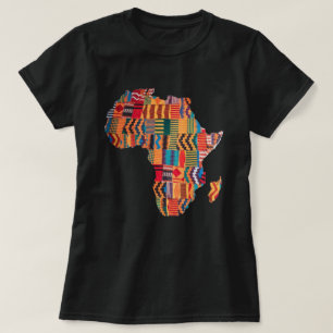 Camiseta comemorativa do Mapa Africano Colorido