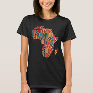 Camiseta comemorativa do Mapa Africano Colorido