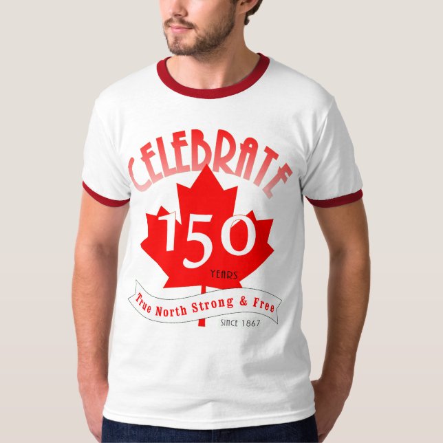 Camiseta Comemore Canadá 150 anos (Frente)