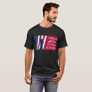Camiseta Comemore o americano orgulhoso do cidadão novo do