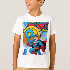 Camiseta comemore seu 8° aniversário com o superman