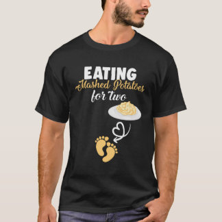 Camiseta Comendo Batatas Molhadas Para Duas Mulheres Grávid