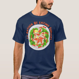 Camiseta Comendo Camarões Engraçados Capuchos Engraçados