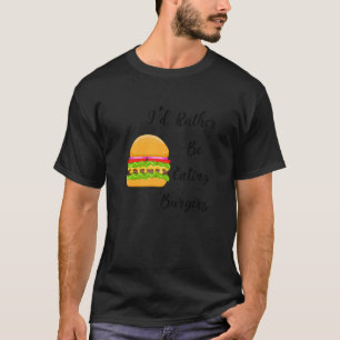 Camiseta Comendo Hambúrgueres Comendo Burgers de Comida Ráp