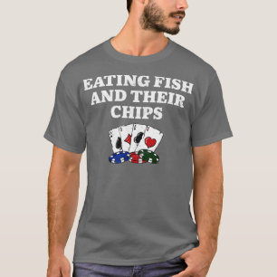 Camiseta Comendo Peixe e Seu Pôquer Casino Chips Joando