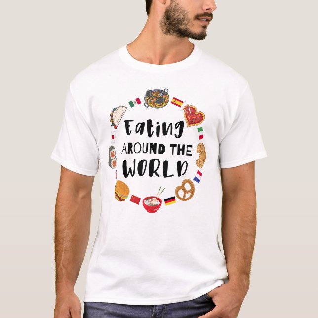 Camiseta Comendo pelo mundo (Frente)