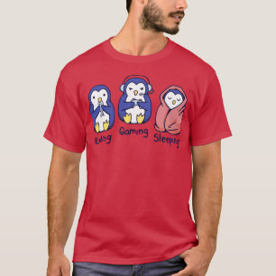 Camiseta Comendo pinguim dormindo para jogos