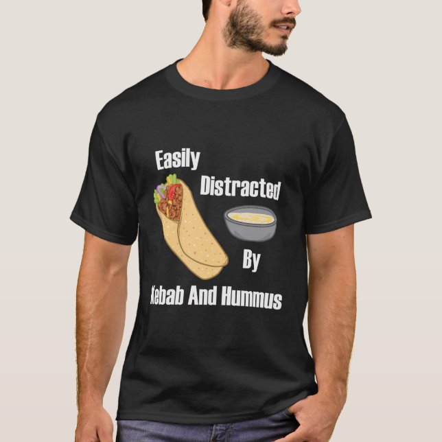 Camiseta Comendo Shawarma - doador turco de Comidas (Frente)