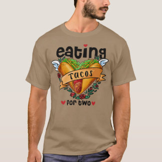 Camiseta comendo tacos para dois anúncios de gravidez gêner