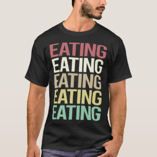 Camiseta Comendo Texto Colorido