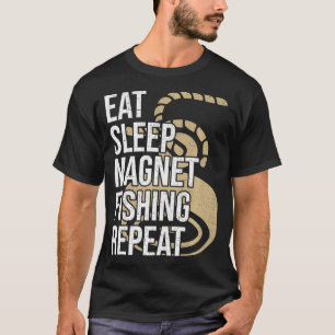 Camiseta Comer A Pesca Com Lâmpadas De Sono Repetir A Pesca