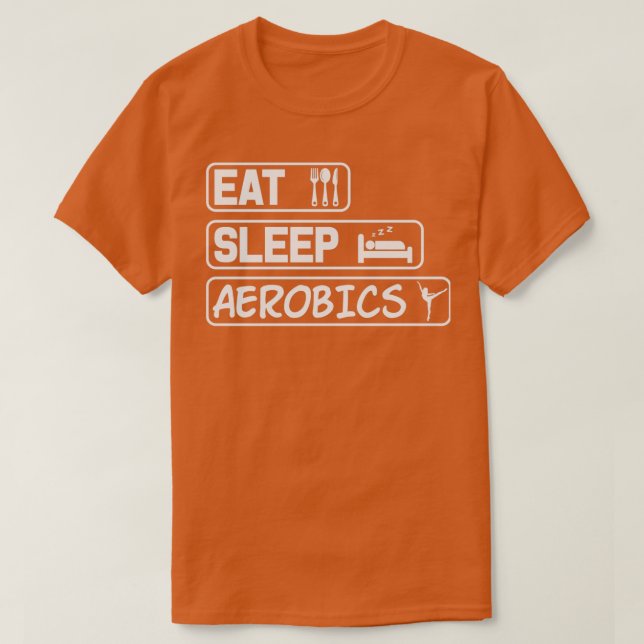 Camiseta Comer Aeróbios do Sono A vida é um simples present (Frente do Design)