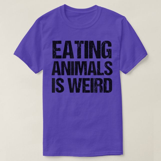 Camiseta Comer Animais É Um Estranho Orgulho Vegetariano An (Frente do Design)