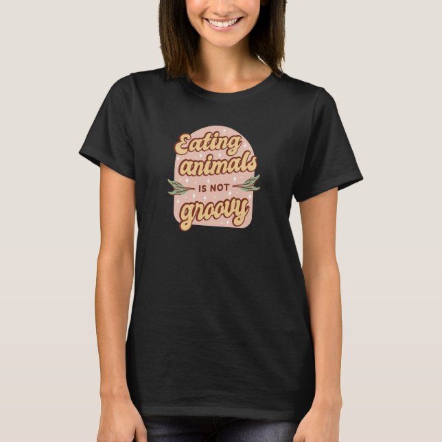 Camiseta Comer Animais Não É Vegetaria De Vegan (Frente)
