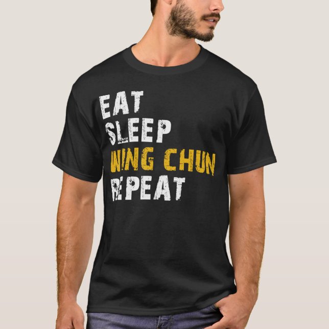 Camiseta comer asas do sono repetir (Frente)